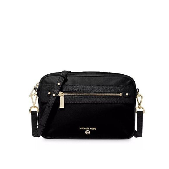 MICHAEL KORS Jet Set East West nylon large camera crossbody bag - BLACK - Picture 1 of 12